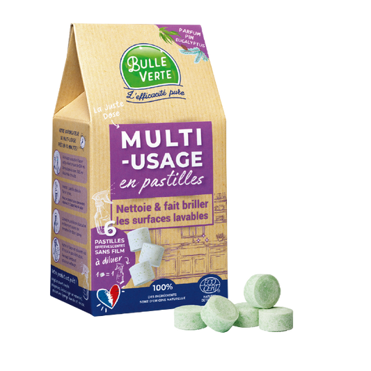 Bulle Verte -- Nettoyant multi-usages en pastille à diluer - 6 pastilles