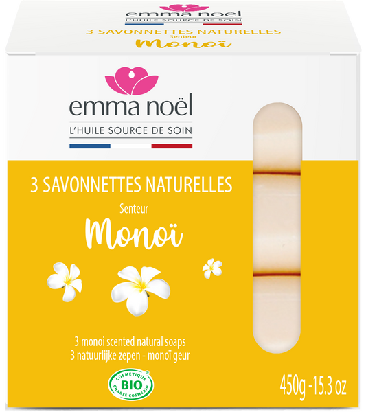 Emma Noël -- Savonnettes monoï bio - 3 x 150 g