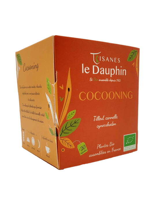 Tisanes Le Dauphin -- DDM 28.05.2025 Infusion bio cocooning - 20 infusettes